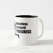 Relentless Forward Progress Running Tweekleurige Koffiemok (Voorkant rechts)