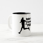 Relentless Forward Progress Running Tweekleurige Koffiemok (Voorkant links)