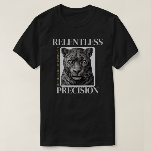 Relentless Precision Panther – Elegant Discipline  T-shirt (Design voorkant)
