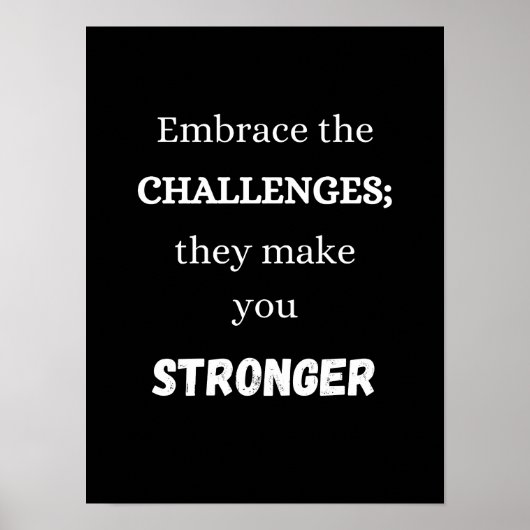 Relever les défis - Affiche motivationnelle (Devant)