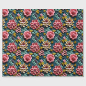 Reliëf Bloem  Cadeaupapier (Vlak)