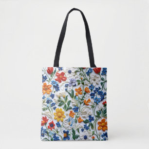 Relief Flower Canvas tas Elegant bloemontwerp