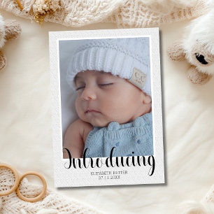 Reliëf Hartjes Introductie Foto Baby Bedankt