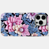 Reliëf Roze Bloemen Case-Mate iPhone Case (Achterkant (horizontaal))