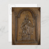 Reliëf van St. Medard Bishop Briefkaart (Voorkant / Achterkant)