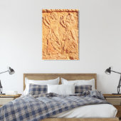 Relief waarmee de dienaar een eerbewijs aan de canvas afdruk (Insitu (Slaapkamer))