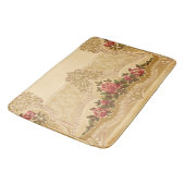 reliëfstijl Goud en rood Bloemen Badmat (Gekanteld)