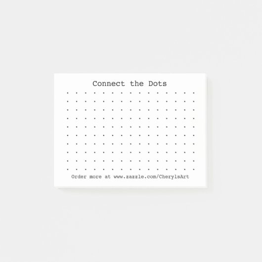 Reliez le jeu de points sur des notes de post-it (Devant)