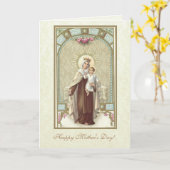 Religeuze Zegenrijke Moeder Maria Onze-Lieve-Vrouw Kaart (Gele Bloem)