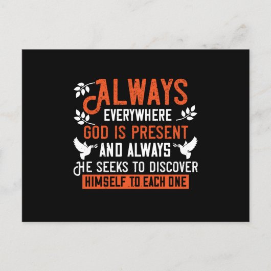 Religie - altijd overal waar God Cadeau is Briefkaart (Voorkant)