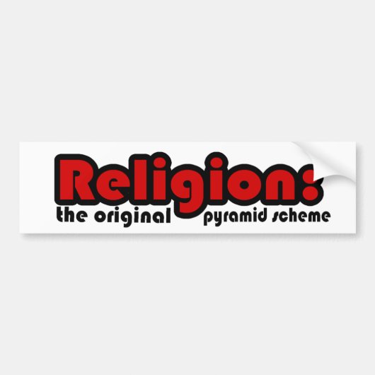 Religie Bumpersticker (Voorkant)