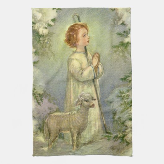 religie, Christus de Goede Shepherd Theedoek (Verticaal)