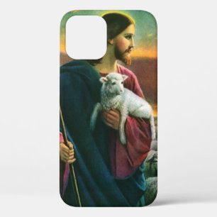  religie, Christus Good Shepherd met koppel iPhone 12 Hoesje