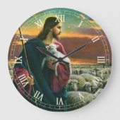 religie, Christus Good Shepherd met koppel Grote Klok (Voorkant)