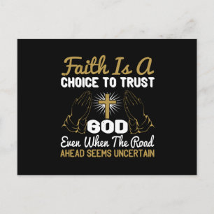 Religie - geloof is een keuze uit geloof God Briefkaart