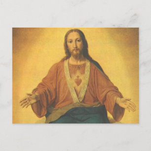  religie, heilig hart van Jezus Christus Briefkaart
