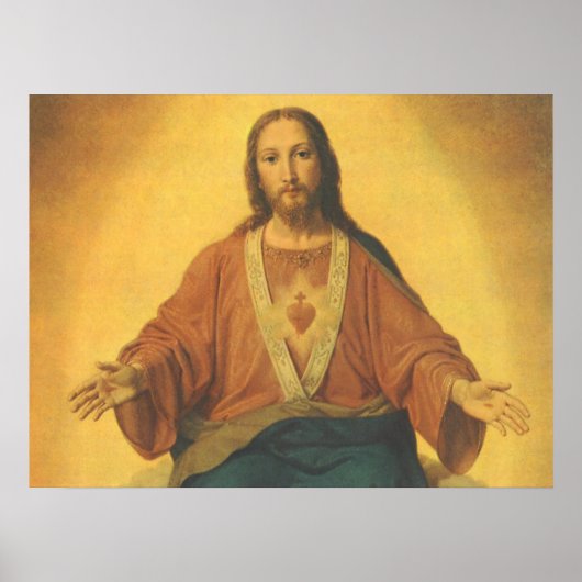  religie, heilig hart van Jezus Christus Poster (Voorkant)