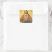  religie, heilig hart van Jezus Christus Vierkante Sticker (Tas)