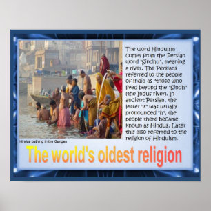 Religie, hindoeïsme, de oudste religie ter wereld poster