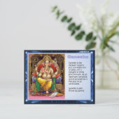 Religie, hindoes, Ganesha Briefkaart (Staand voorkant)