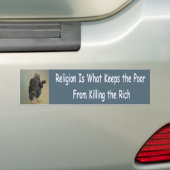 religie is wat de armen houdt bumpersticker (Op auto)