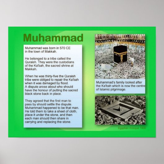 Religie, islam, Muhammad Poster (Voorkant)