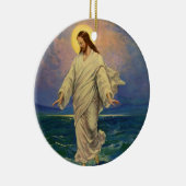 religie, Jezus Christus loopt op water Keramisch Ornament (Rechts)