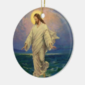 religie, Jezus Christus loopt op water Keramisch Ornament (Links)