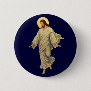 religie, Jezus Christus loopt op water Ronde Button 5,7 Cm