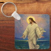  religie, Jezus Christus loopt op water Sleutelhanger (Voorkant)