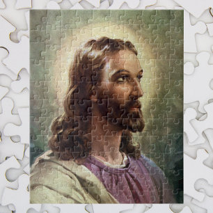 religie, Jezus Christus portret met Halo Legpuzzel