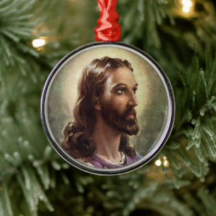 religie, Jezus Christus portret met Halo Metalen Ornament