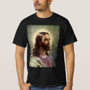 religie, Jezus Christus portret met Halo T-shirt