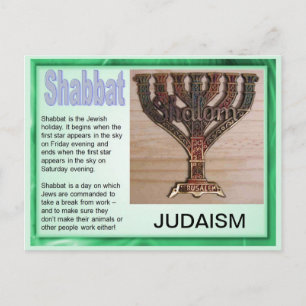 Religie, jodendom, shabbat briefkaart
