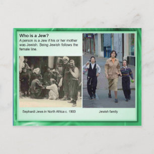 Religie, jodendom, wie is een jood? briefkaart