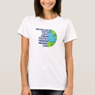 Religie liefde voor vrijheid Mensen Planet T-shirt