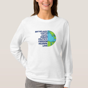 Religie liefde voor vrijheid Mensen Planet T-shirt