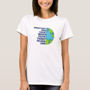 Religie liefde Vrijheid Mensen Planet Aarde T-shirt