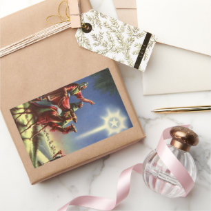  religie, Mannen met ster van Bethlehem Rechthoekige Sticker