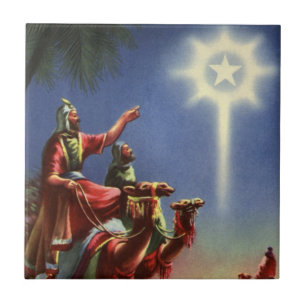  religie, Mannen met ster van Bethlehem Tegeltje