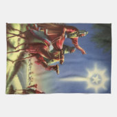  religie, Mannen met ster van Bethlehem Theedoek (Horizontaal)