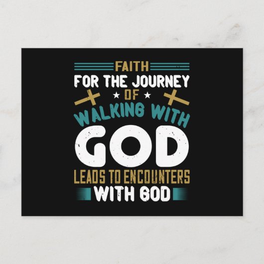 Religie - met God lopen Briefkaart (Voorkant)