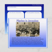 Religie, pelgrims in Jeruzalem Briefkaart (Voorkant / Achterkant)