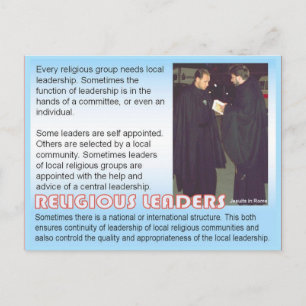 Religie, religieuze leiders briefkaart