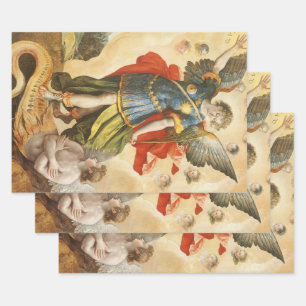 religie, Saint Michael Defeats Lucifer Inpakpapier Vel
