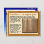 Religie, scripts, oude talen briefkaart (Voorkant / Achterkant)