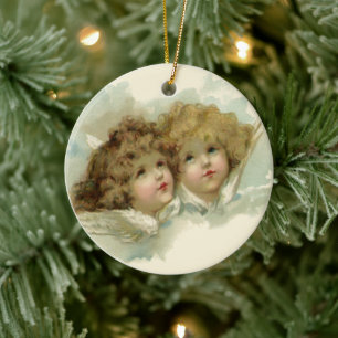  religie, Victoriaans Angels in de wolken Keramisch Ornament