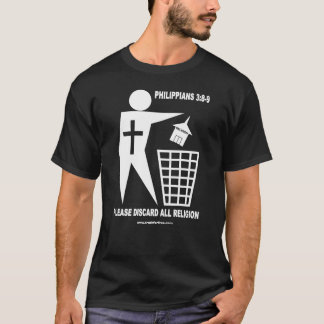Religie voor afval (donker shirt) t-shirt