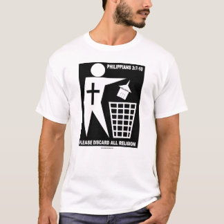 Religie voor afval (zwart logo op licht shirt)  t-shirt