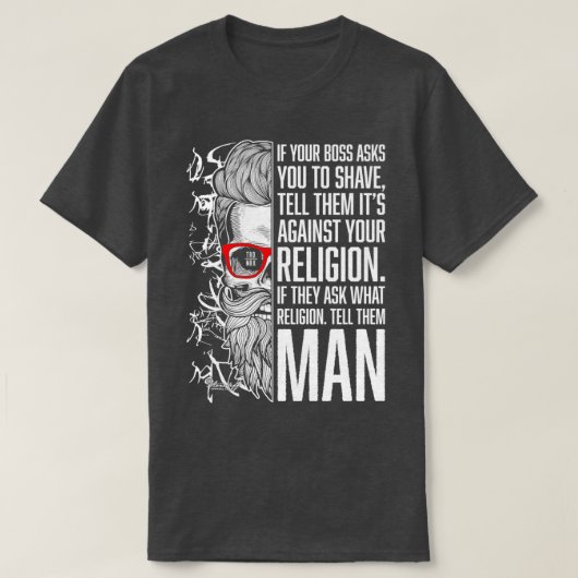 Religie voor beren in Man T-shirt (Design voorkant)